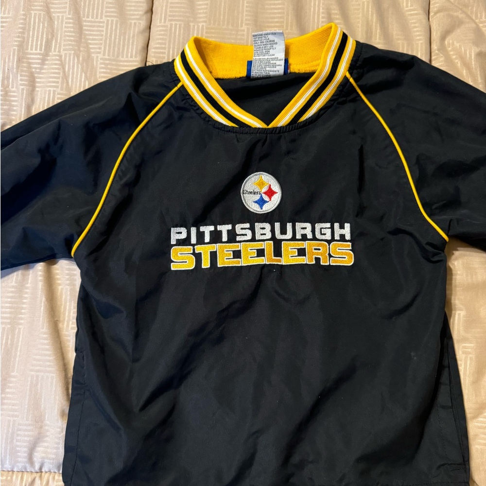 Boys Pittsburgh Steelers Rebok Windbreaker, size 5/6